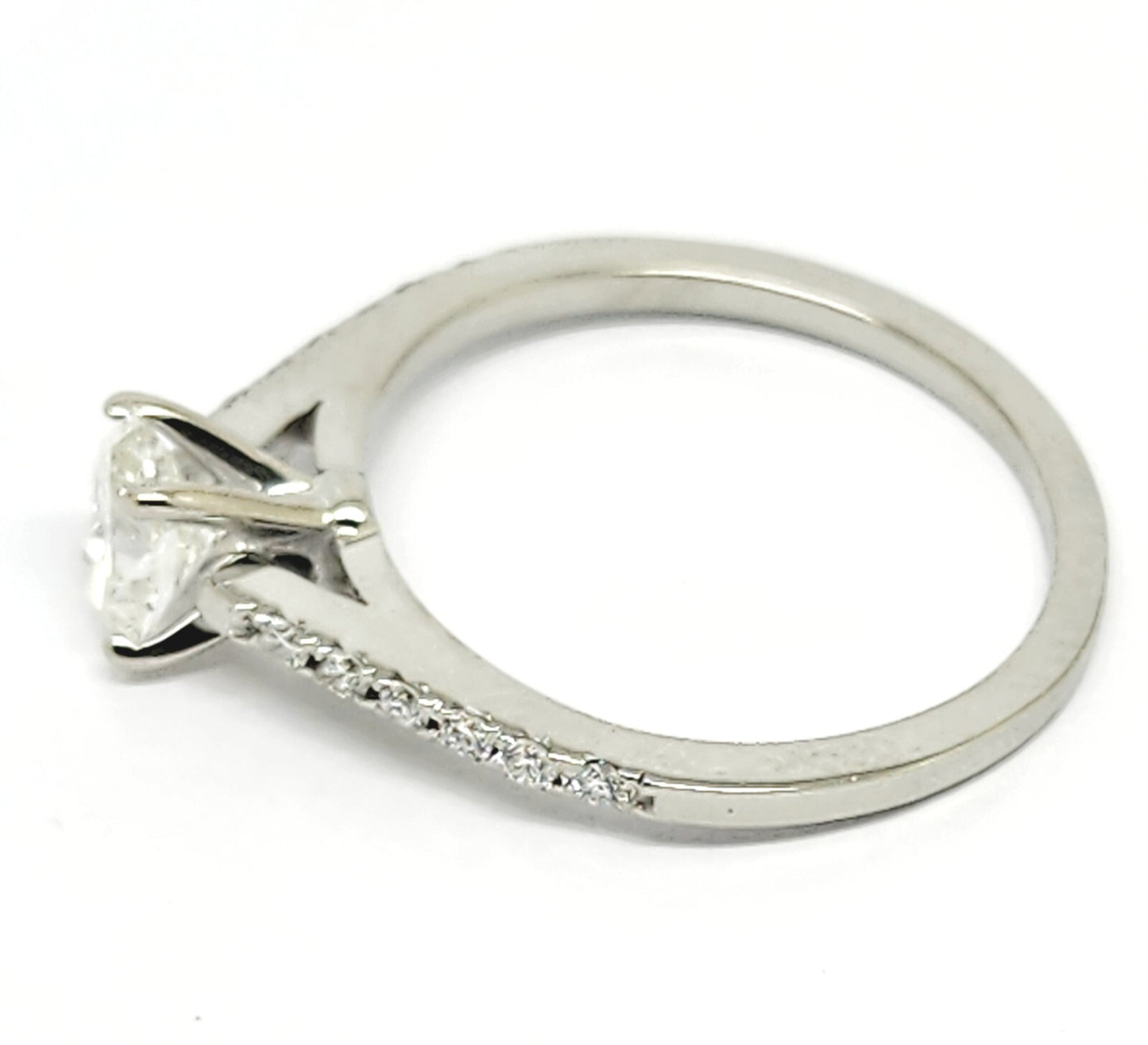 0.50ct Oval Brilliant Diamond Engagement Ring — GIA Certified, 18k White Gold