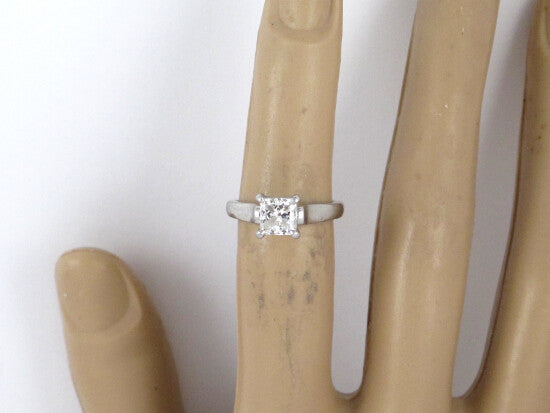 1.30ct Princess Cut Diamond Engagement Ring — GIA Certified, 18k White Gold