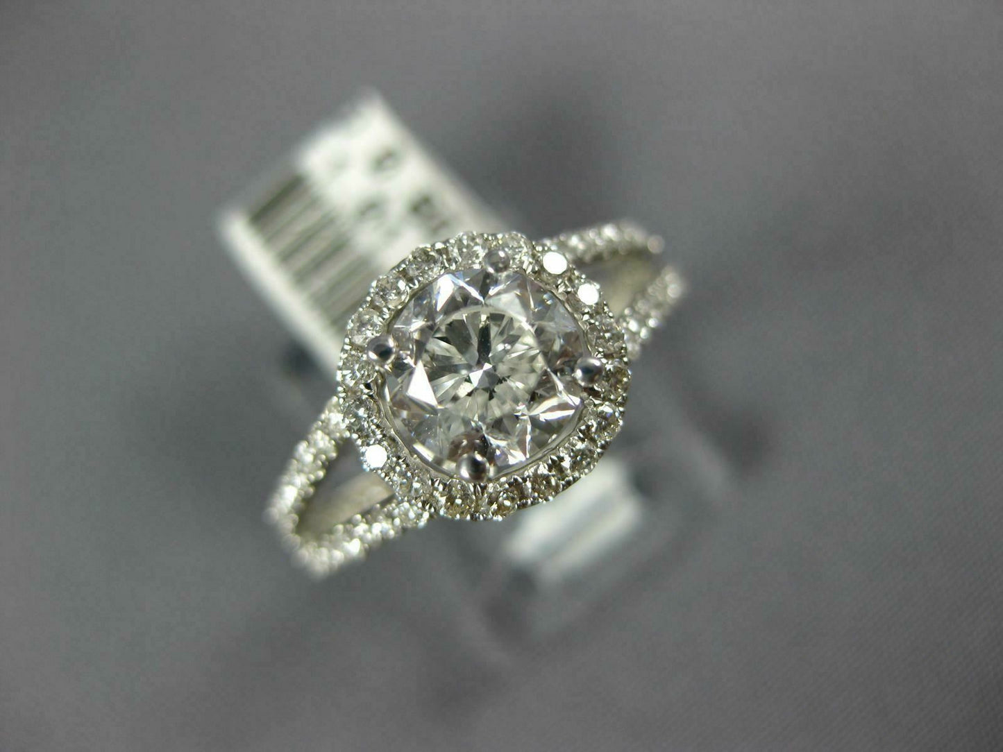1.81ct Round Brilliant Halo Engagement Ring — GIA Certified, 14k White Gold