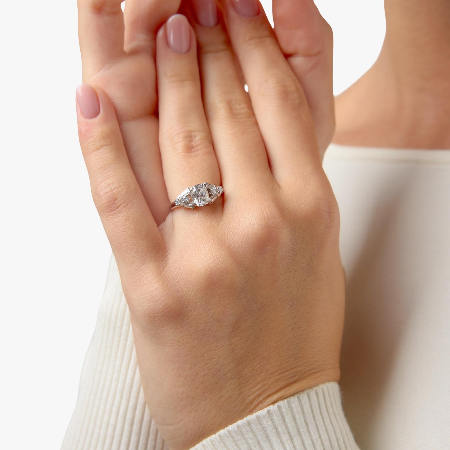 1.08ct Old Mine Cut Diamond Engagement Ring — GIA Certified, Platinum