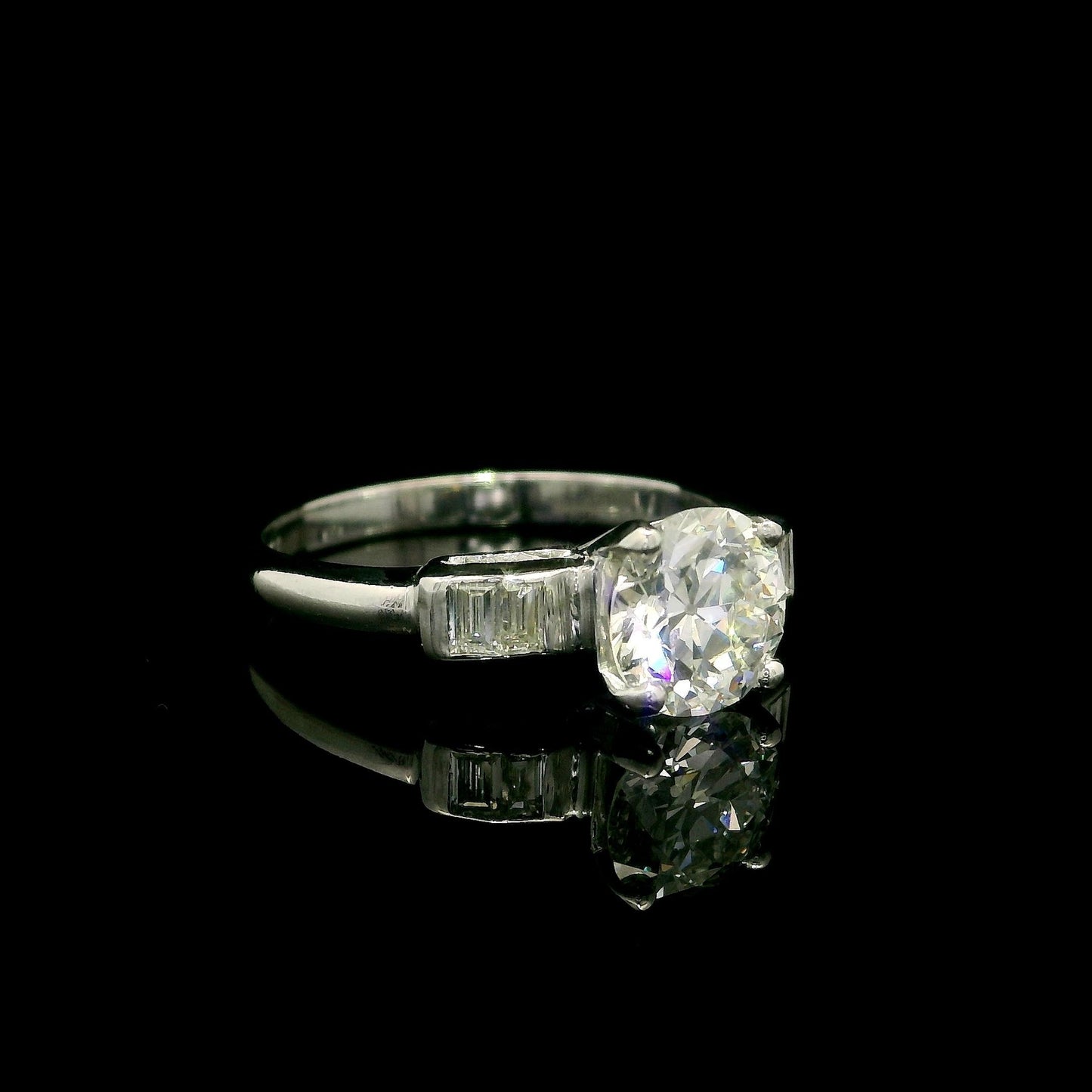 1.14ct Round Brilliant Diamond Halo Ring — GIA Certified, 14k White & Rose Gold