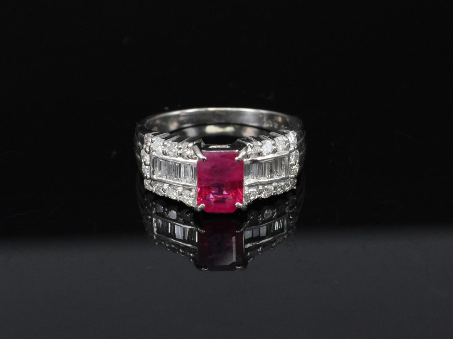 1.01ct Emerald Cut Diamond Engagement Ring — GIA Certified, 18k White Gold