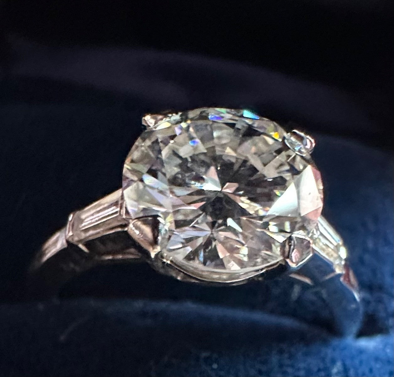 2.18ct Round Brilliant Diamond Vintage Engagement Ring — GIA Certified, Platinum