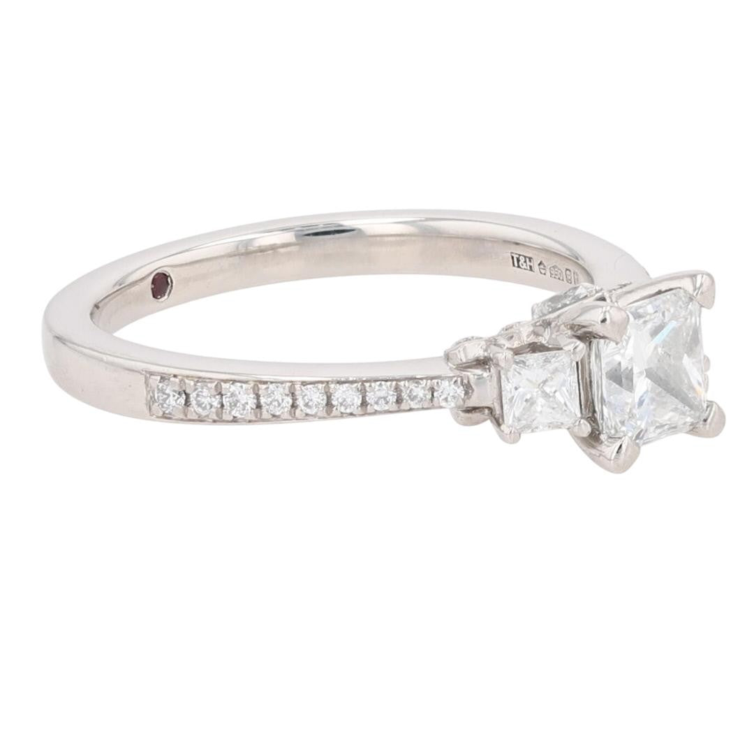 1.30ct Princess Cut Diamond Engagement Ring — GIA Certified, 18k White Gold