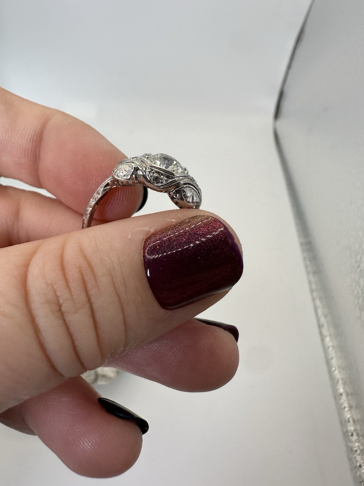 0.98ct Marquise Diamond Engagement Ring — GIA Certified, Platinum