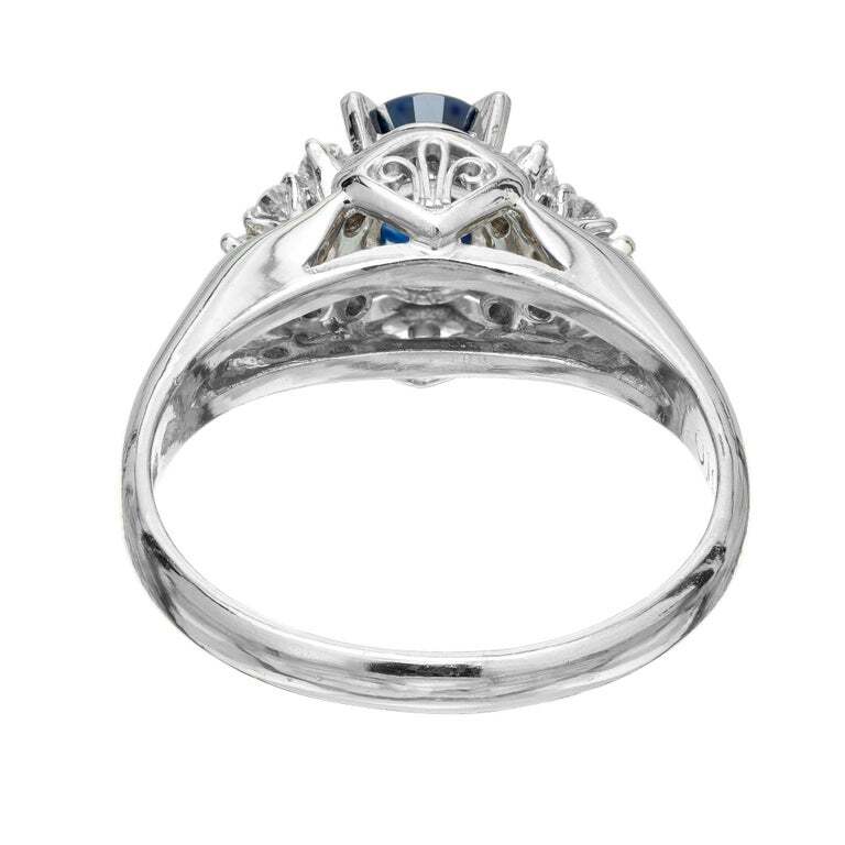0.79ct Pear Diamond Halo Engagement Ring — GIA Certified, 18k Tri-Color Gold