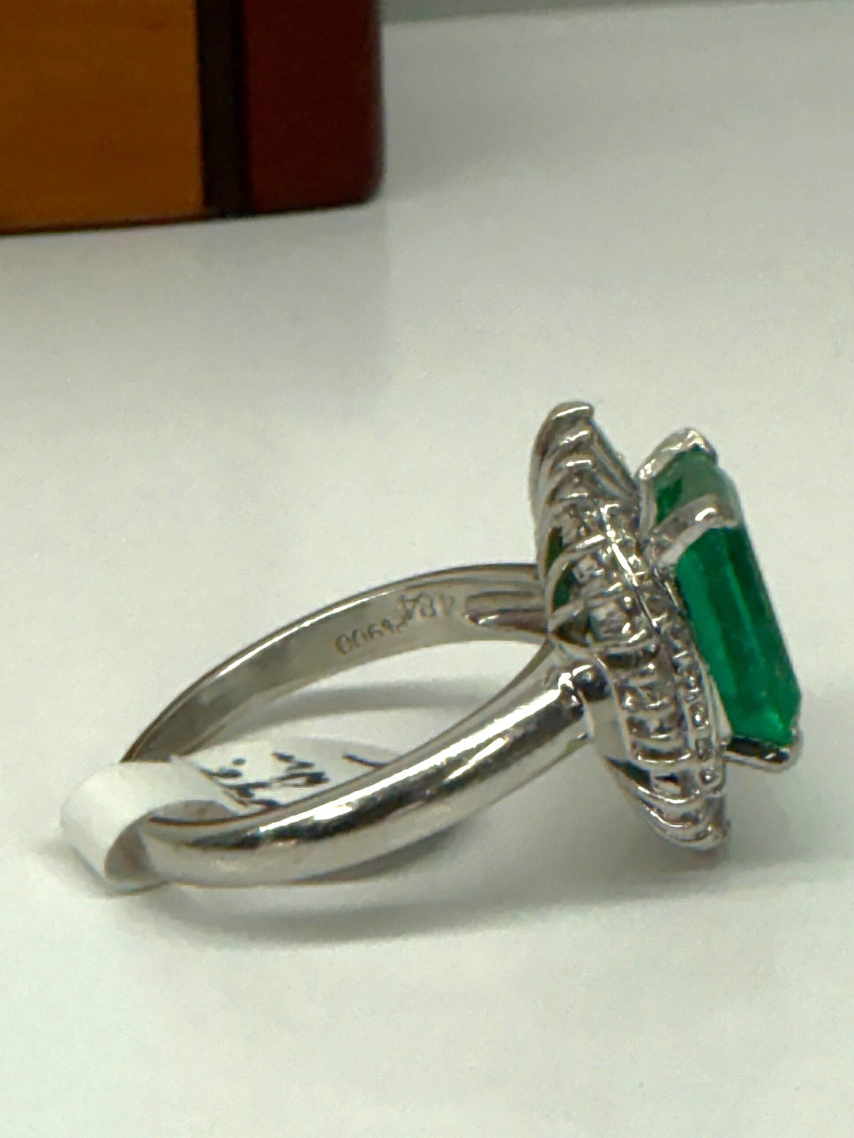4.84ct Octagonal Emerald Diamond Ring — GIA Certified, Platinum