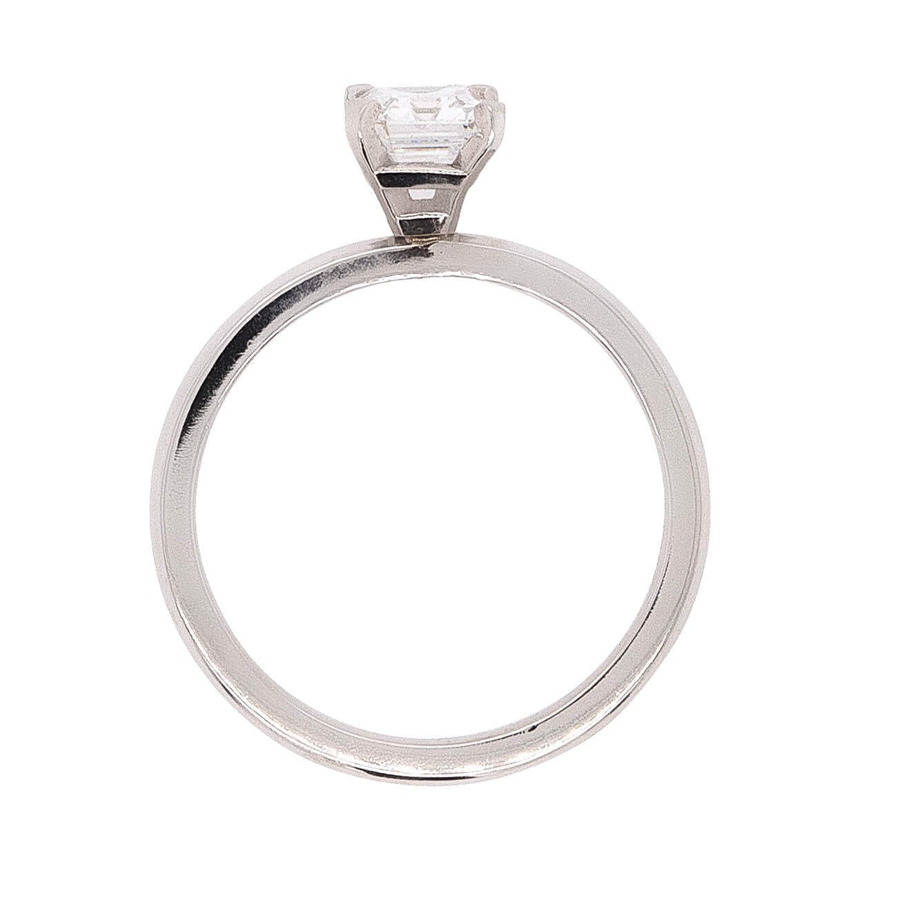 1.12ct Emerald Cut Diamond Engagement Ring — GIA Certified, Platinum