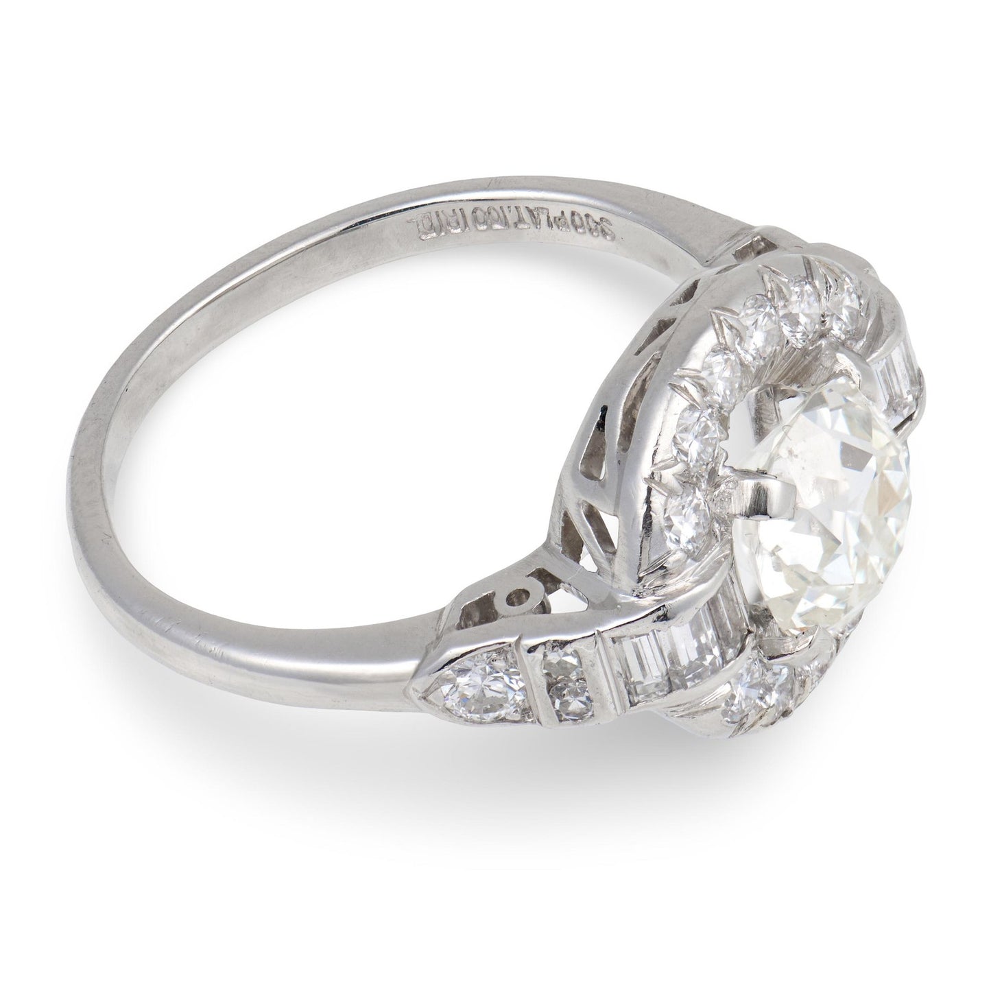 1.25ct Old European Cut Diamond Engagement Ring — GIA Certified, Platinum