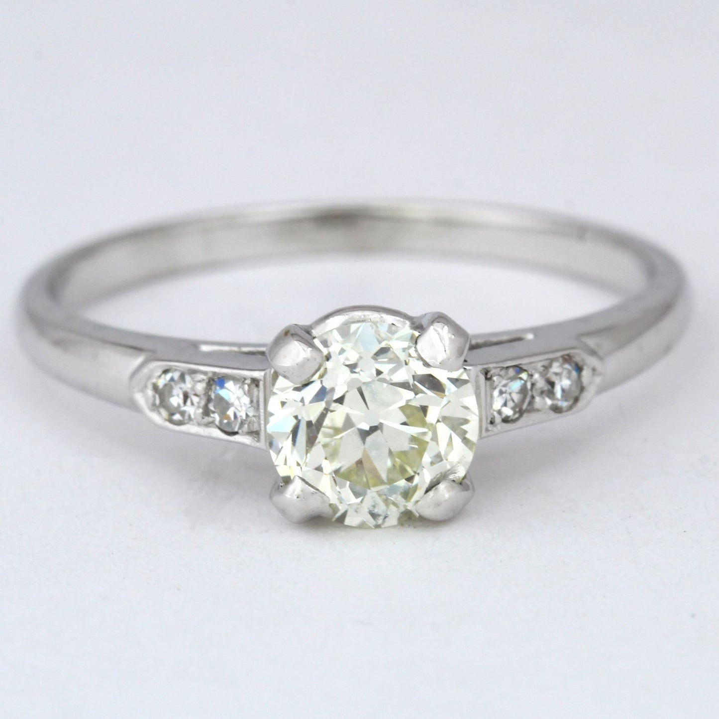 0.88ct Circular Brilliant Diamond Engagement Ring — GIA Certified, Platinum