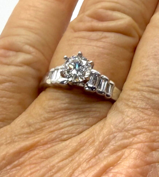 0.78ct Round Brilliant Diamond Engagement Ring — GIA Certified, Platinum