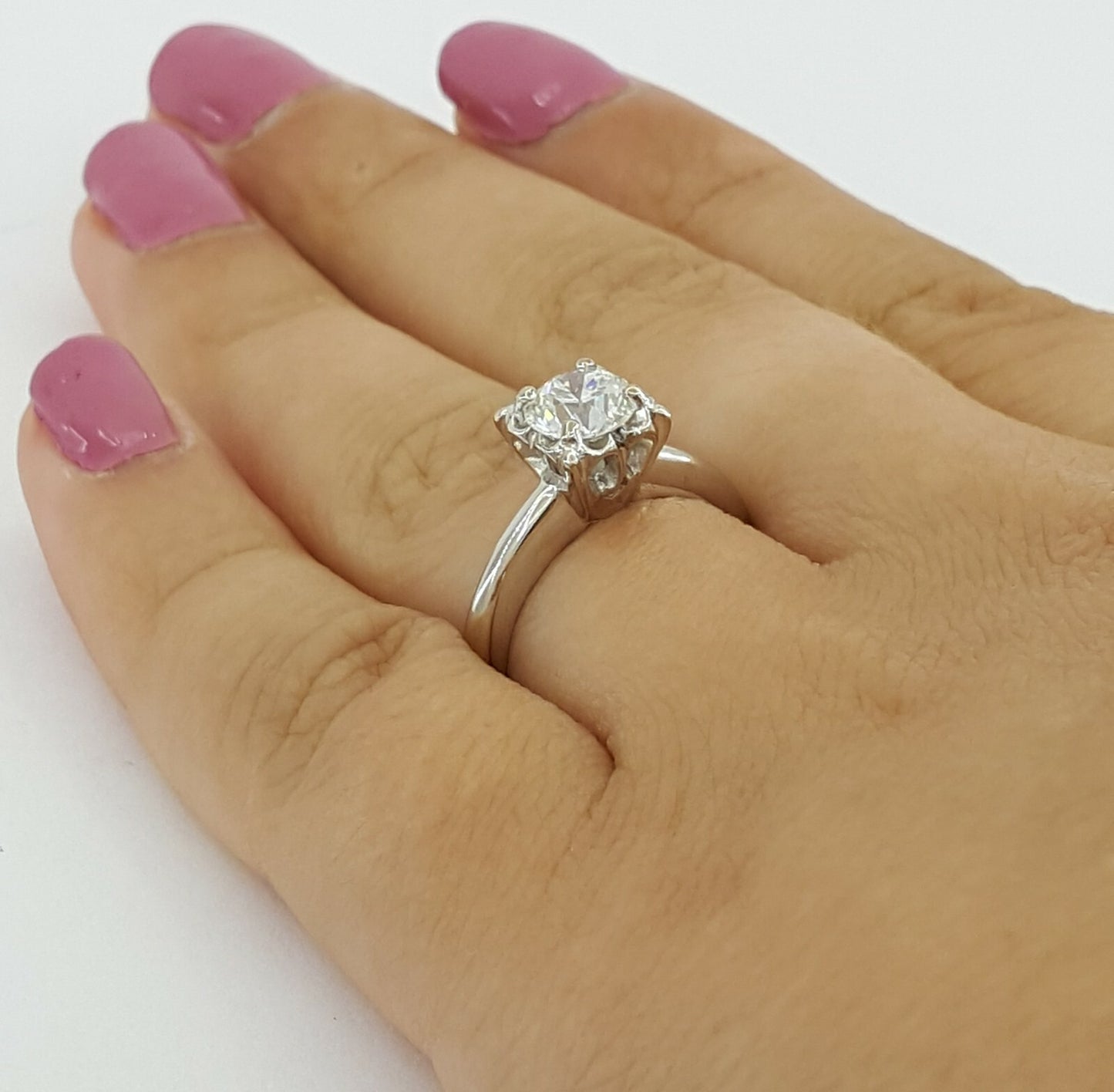 0.75ct Round Brilliant Diamond Solitaire Ring — GIA Certified, 14k White Gold