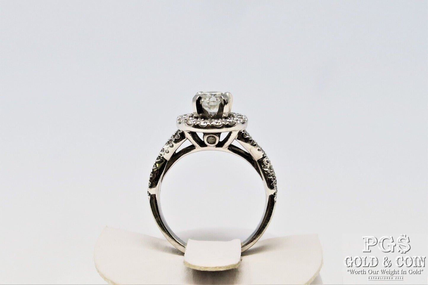 0.71ct Round Brilliant Diamond Engagement Ring — GIA Certified, 14k White Gold