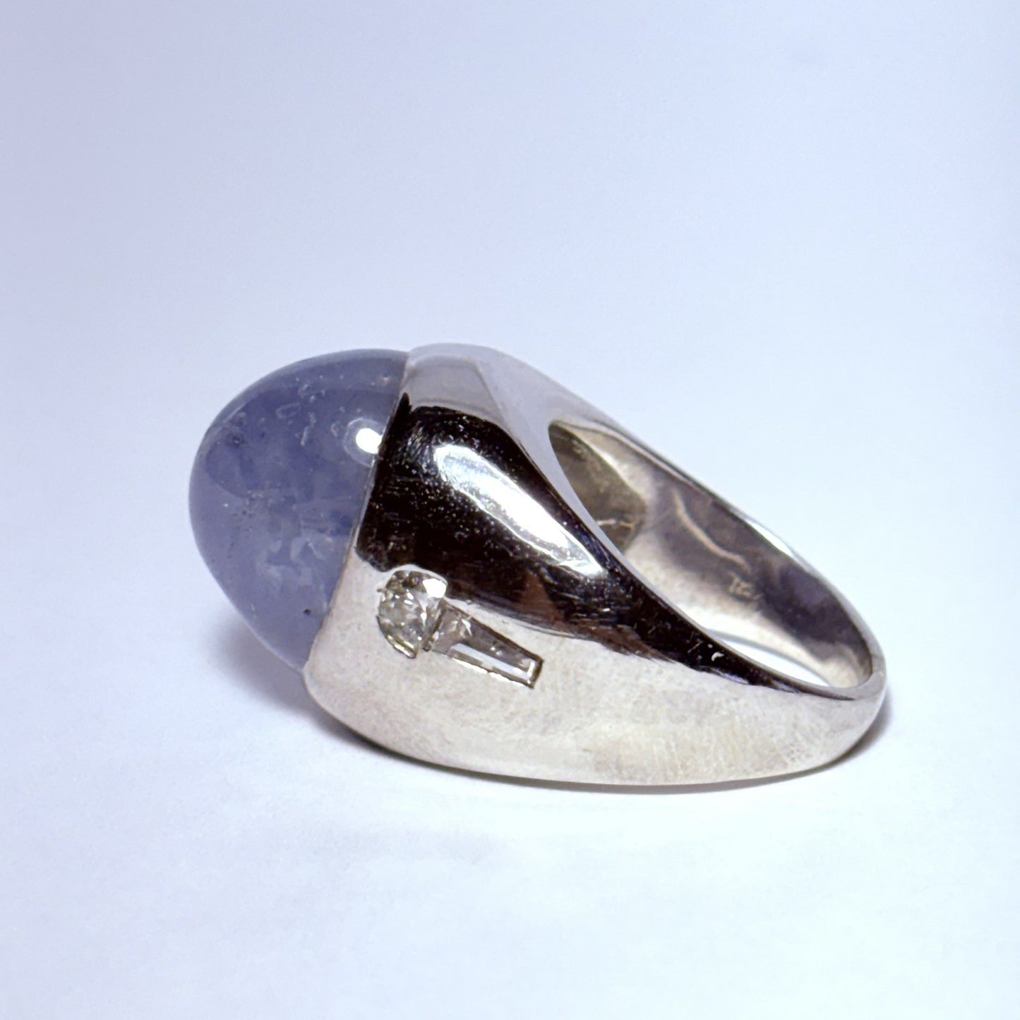 27.35ct Star Sapphire Diamond Ring — GIA Certified, 14k Gold