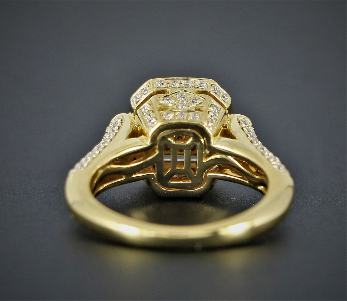 1.14ct Emerald Cut Fancy Dark Orangy Brown Diamond Ring — GIA Certified, 18k Yellow Gold