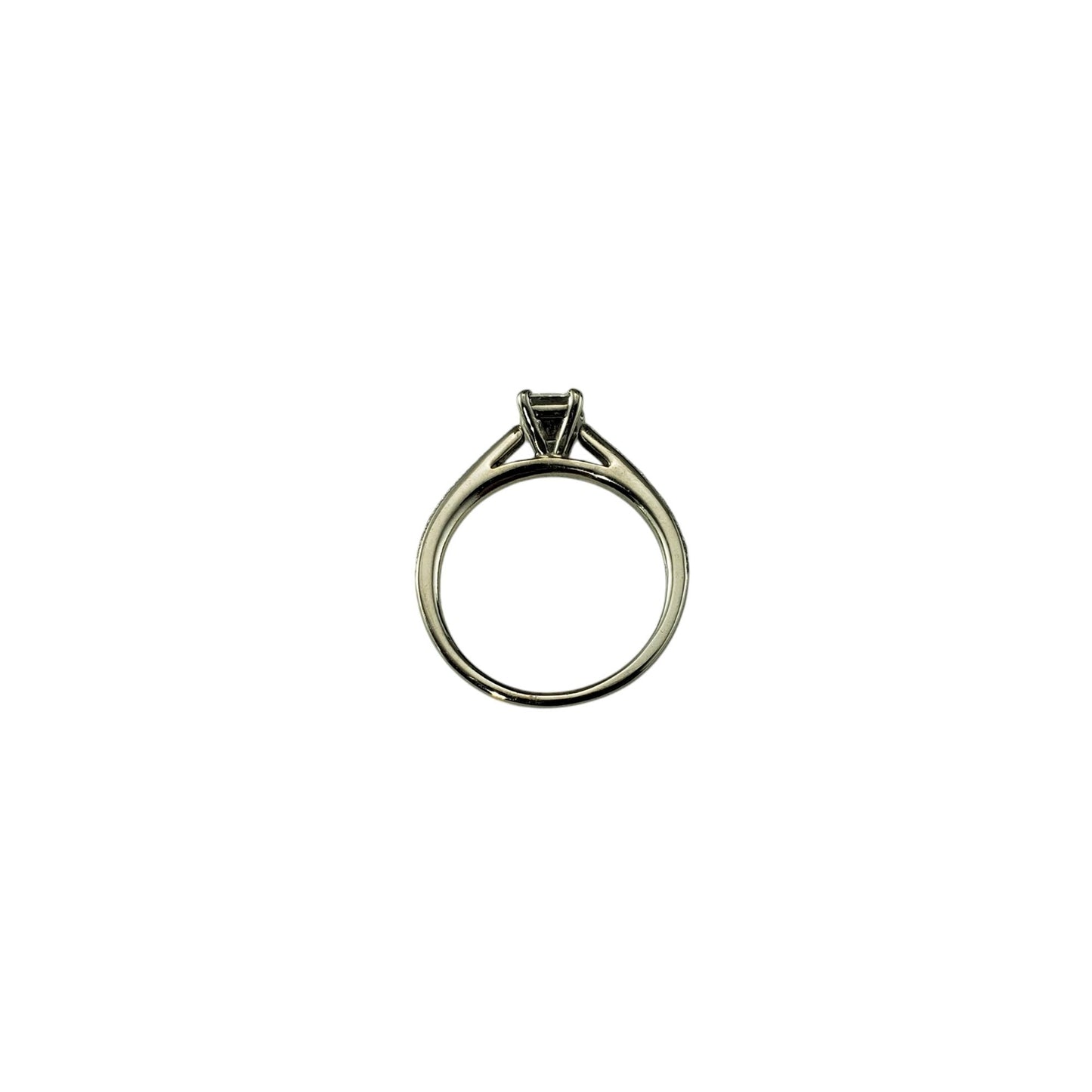 0.42ct Square Modified Brilliant Diamond Engagement Ring — GIA Certified, 14k White Gold