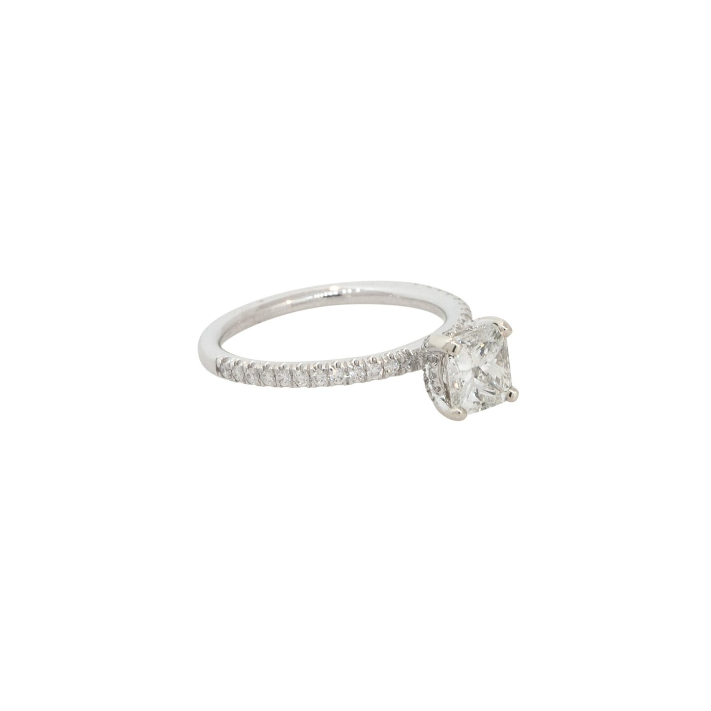 1.32ct Radiant Diamond Engagement Ring — GIA Certified, 14k White Gold