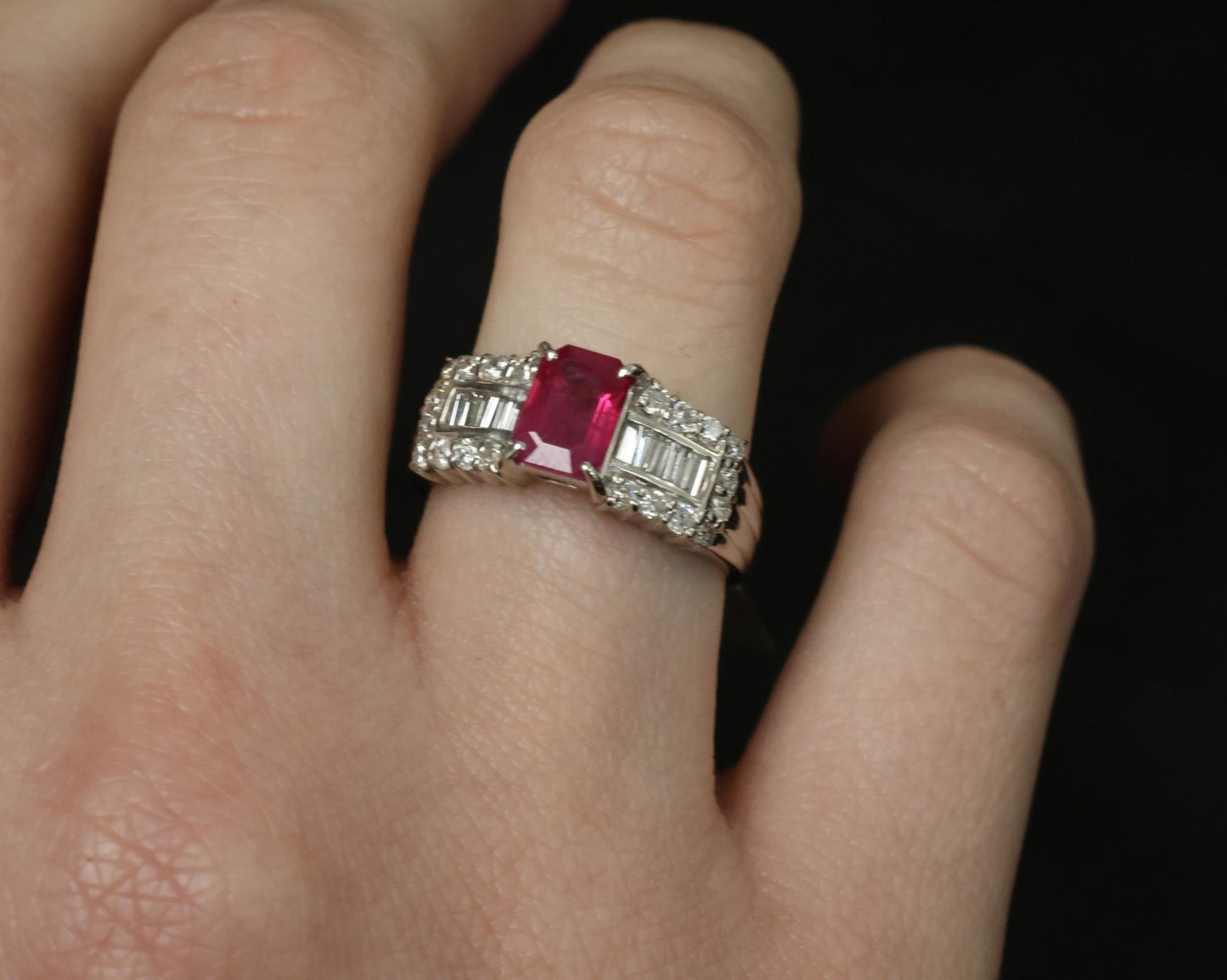 1.01ct Emerald Cut Diamond Engagement Ring — GIA Certified, 18k White Gold