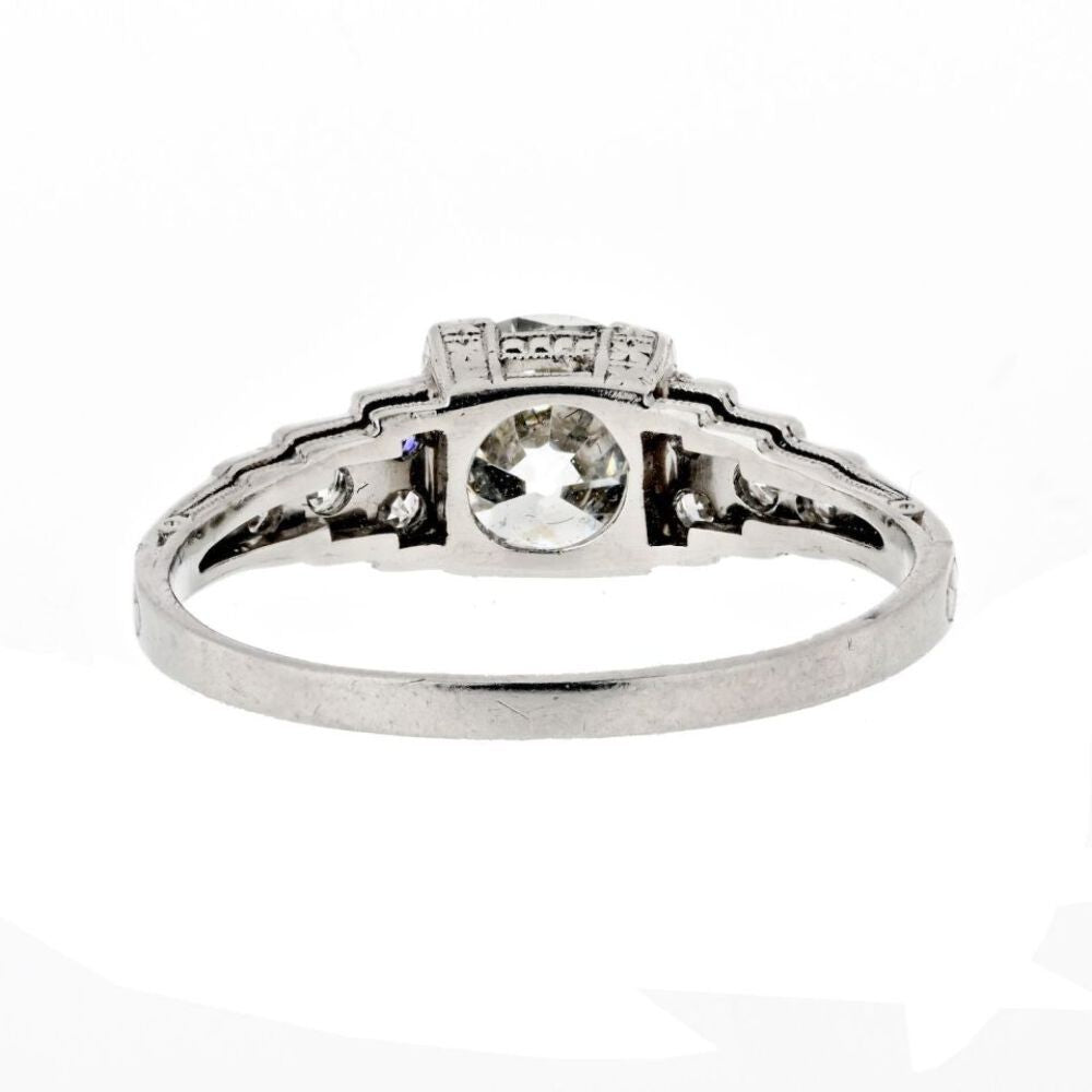 1.13ct Old European Cut Diamond Ring — GIA Certified, Platinum