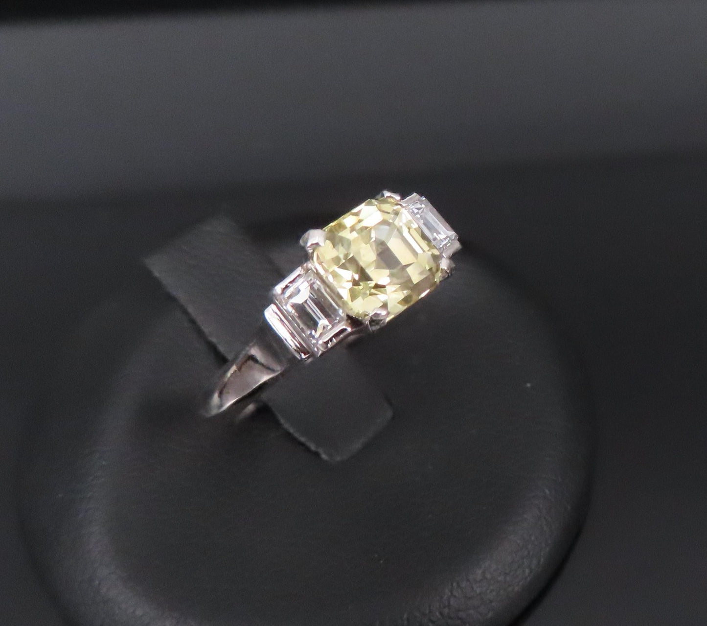 1.87ct Yellow Sapphire & 0.45ct Diamond Ring — GIA Certified, Platinum