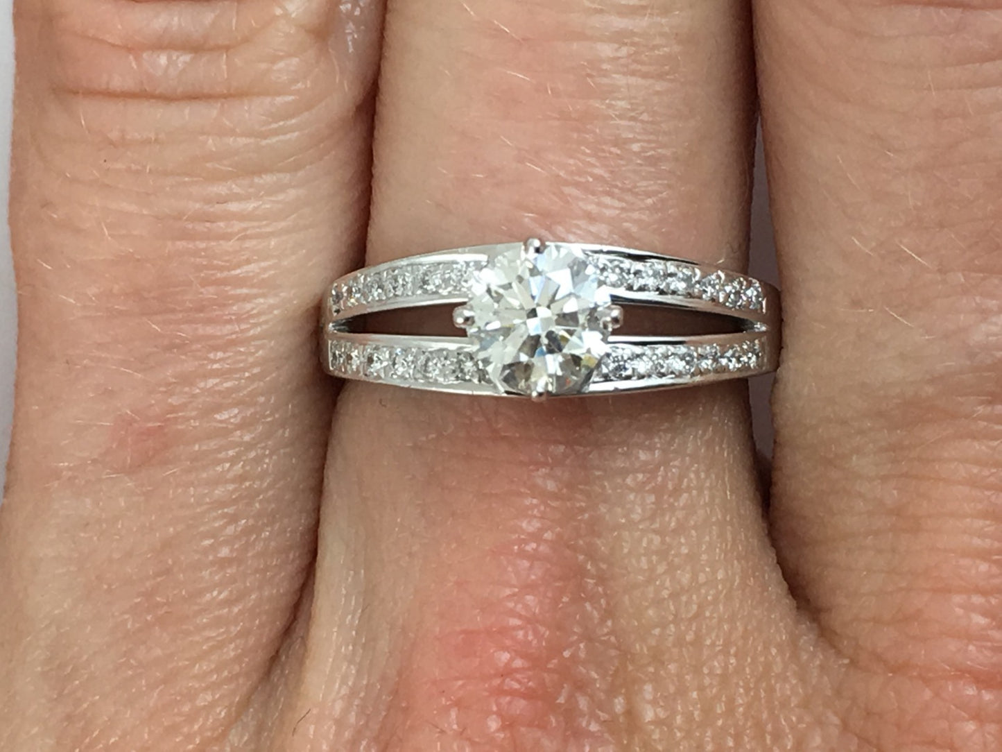 0.86ct Round Brilliant Hearts & Arrows Diamond Ring — GIA Certified, 14k Gold