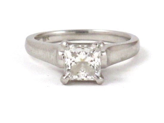 1.30ct Princess Cut Diamond Engagement Ring — GIA Certified, 18k White Gold