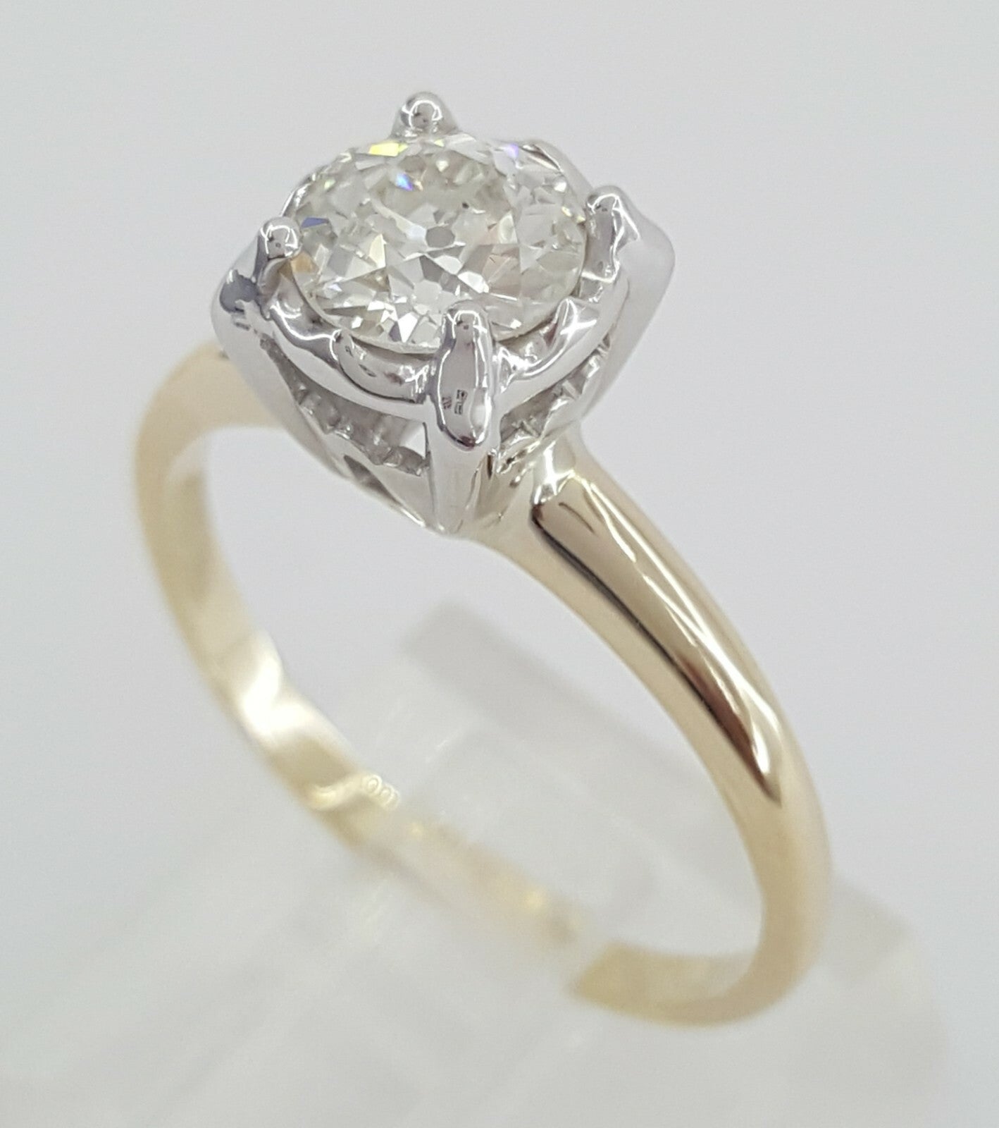 0.78ct Old European Brilliant Diamond Solitaire Ring — GIA Certified, 14k Yellow Gold