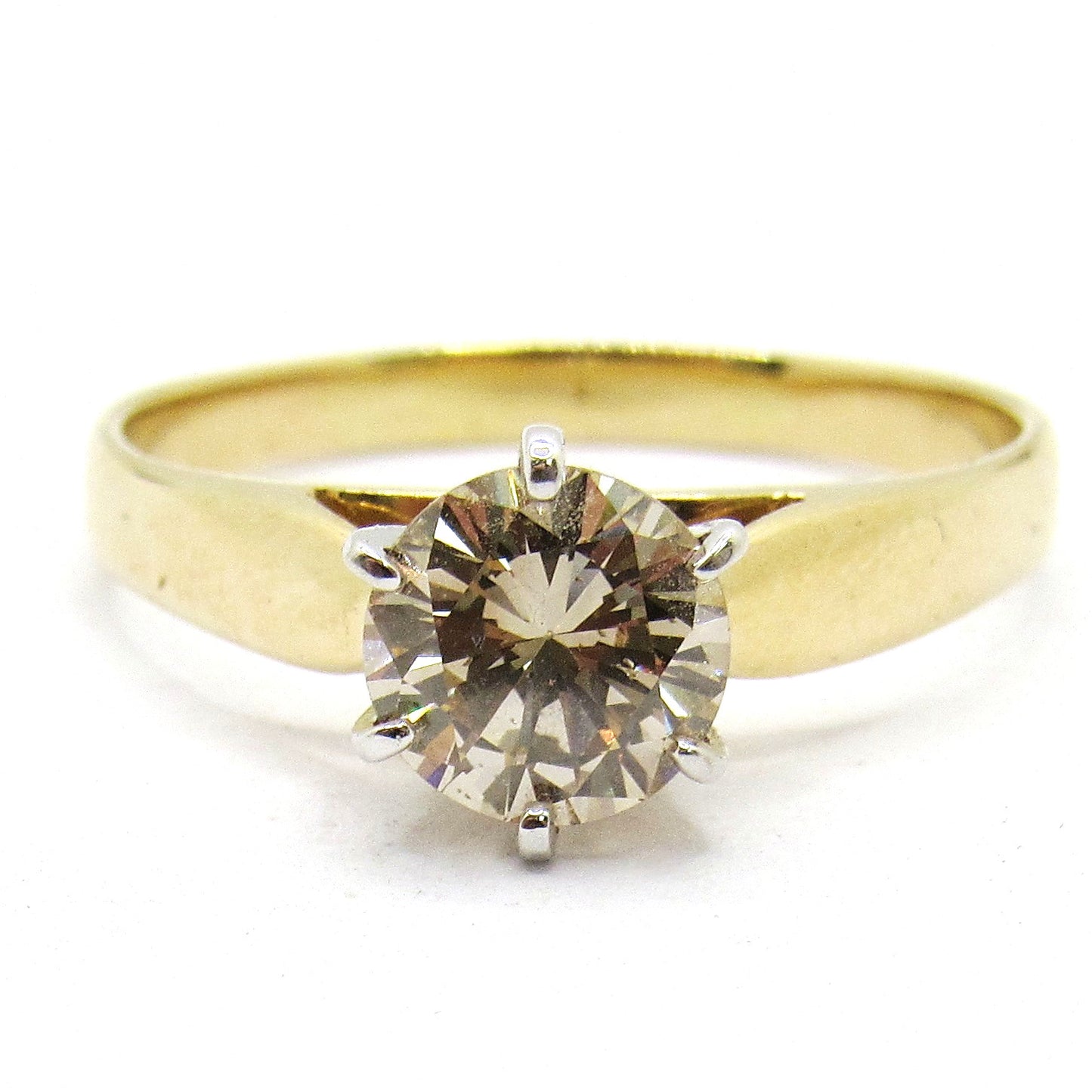 1.22ct Round Brilliant Diamond Solitaire Ring — GIA Certified, 14k Yellow Gold