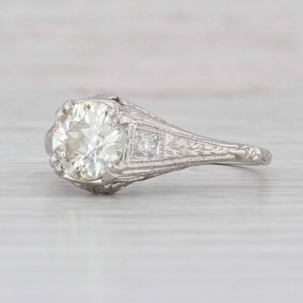 1.08ct Round Brilliant Diamond Engagement Ring — GIA Certified, Platinum