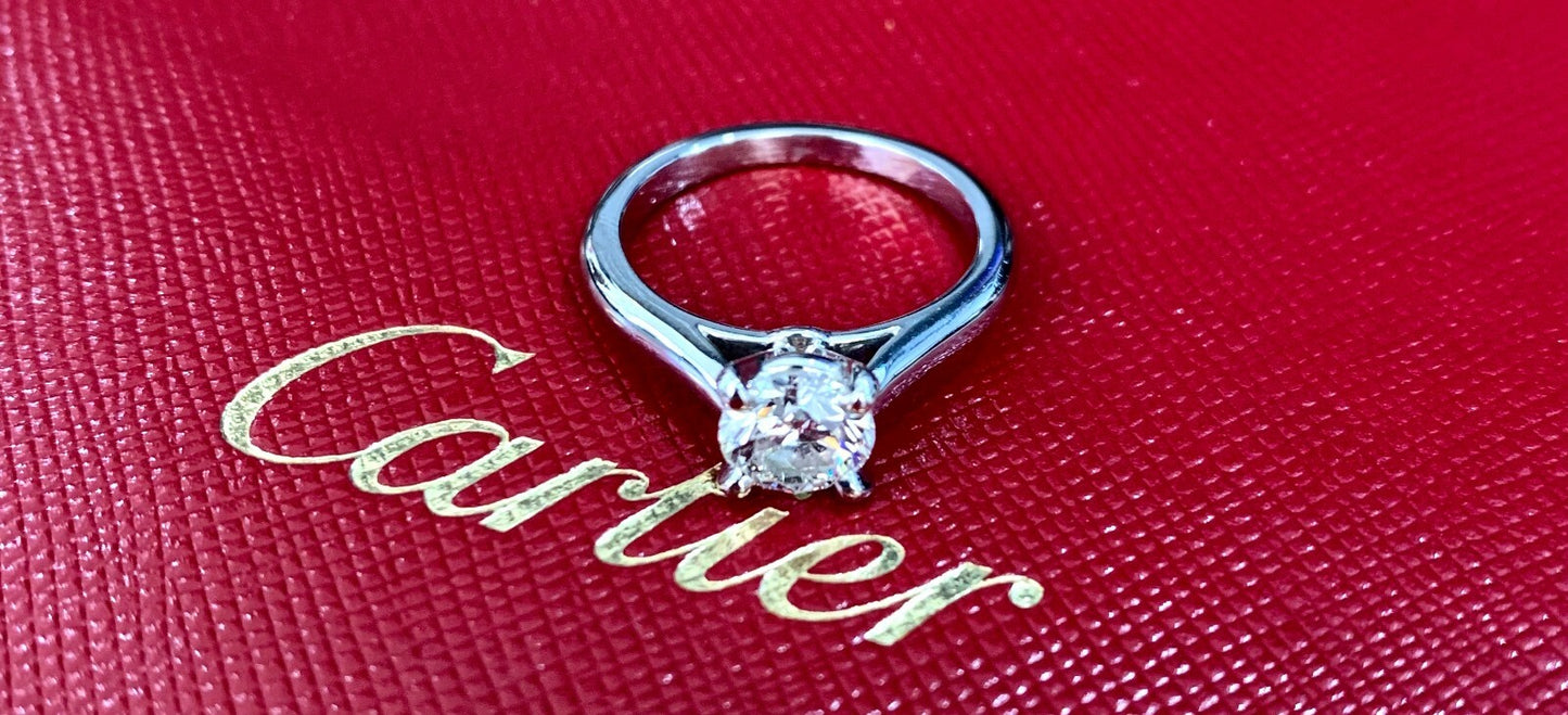 1.01ct Round Brilliant Diamond Solitaire Ring — GIA Certified, Platinum
