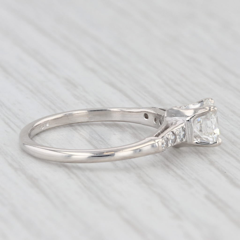 0.69ct Round Brilliant Diamond Engagement Ring — GIA Certified, 14k White Gold
