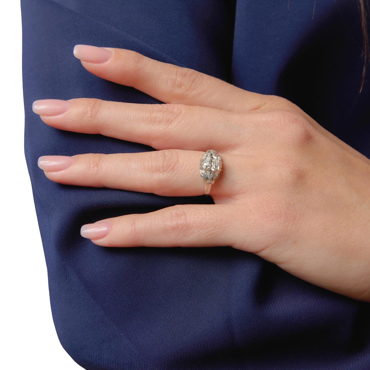 0.90ct Old Mine Cut Diamond Art Deco Ring — GIA Certified, Platinum
