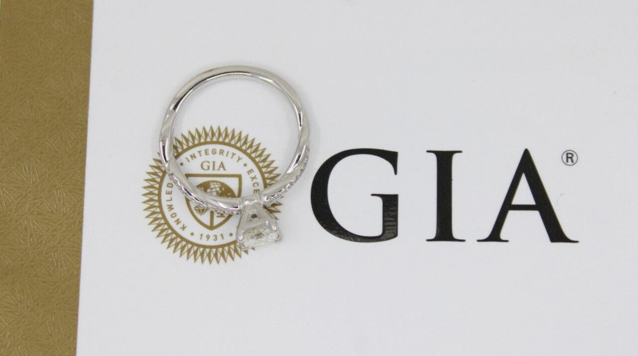 0.80ct Princess Cut Diamond Solitaire Ring — GIA Certified, 14k White Gold