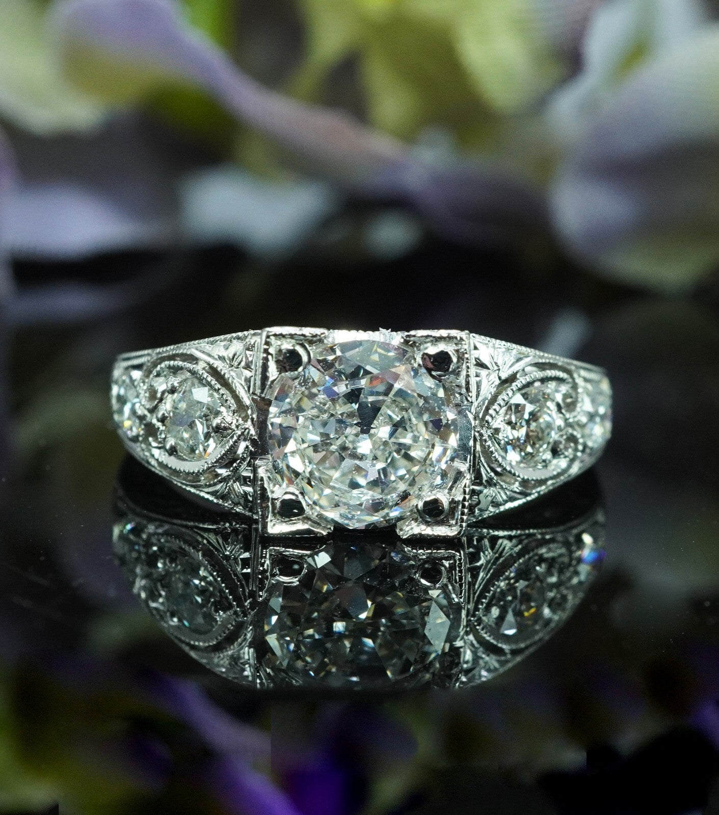 1.32ct Radiant Diamond Engagement Ring — GIA Certified, 14k White Gold