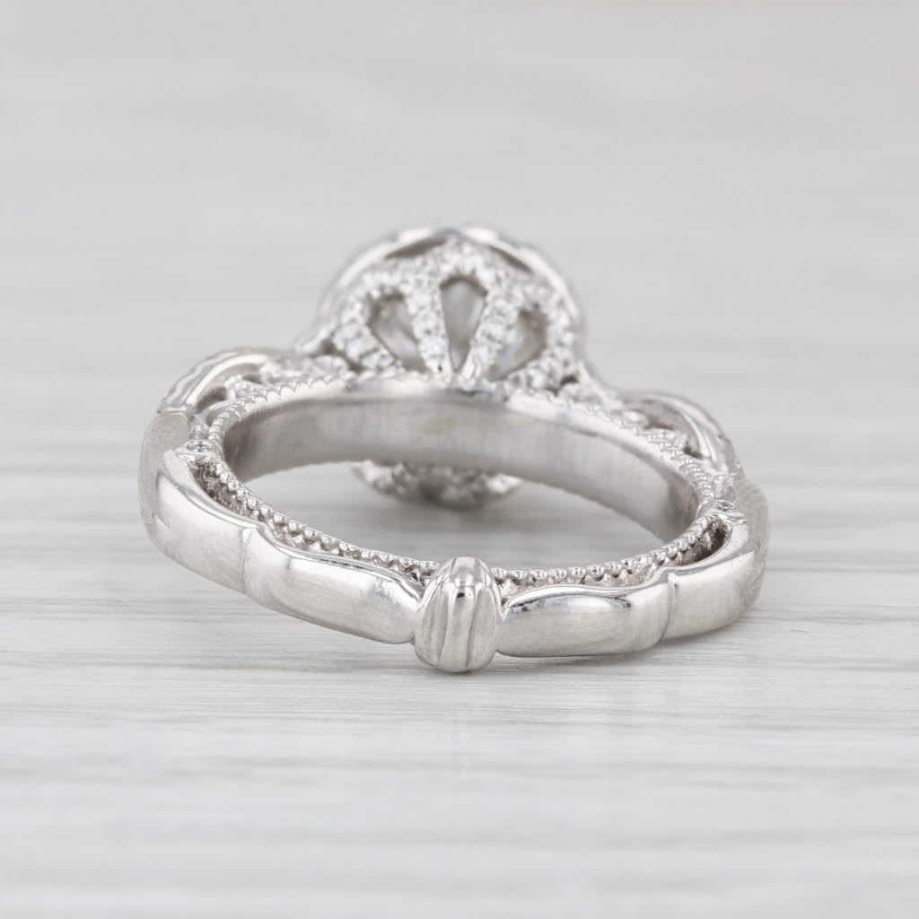1.00ct Round Brilliant Diamond Halo Engagement Ring — GIA Certified, 14k White Gold