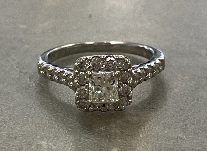 0.45ct Square Modified Brilliant Diamond Ring — GIA Certified, 18k White Gold