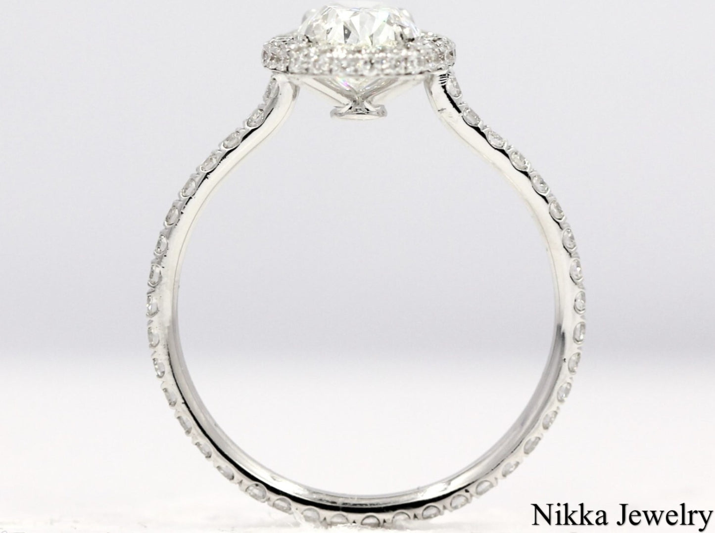 1.20ct Oval Brilliant Diamond Eternity Ring — GIA Certified, Platinum