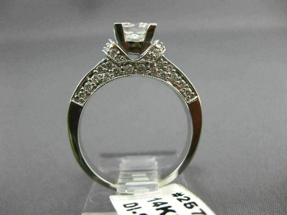 1.71ct Princess Diamond Milgrain Engagement Ring — GIA Certified, 14k White Gold