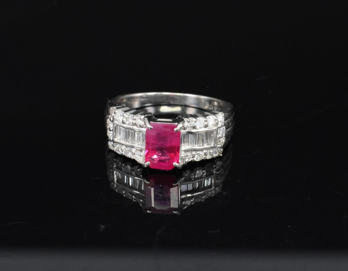 1.01ct Emerald Cut Diamond Engagement Ring — GIA Certified, 18k White Gold