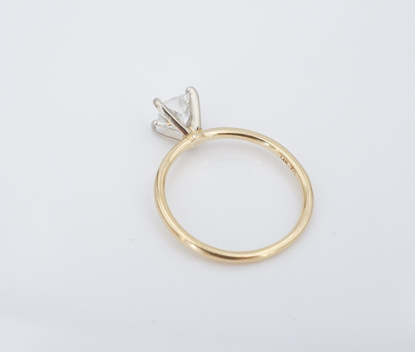 1.01ct Square Modified Brilliant Diamond Solitaire Ring — GIA Certified, 14k Gold