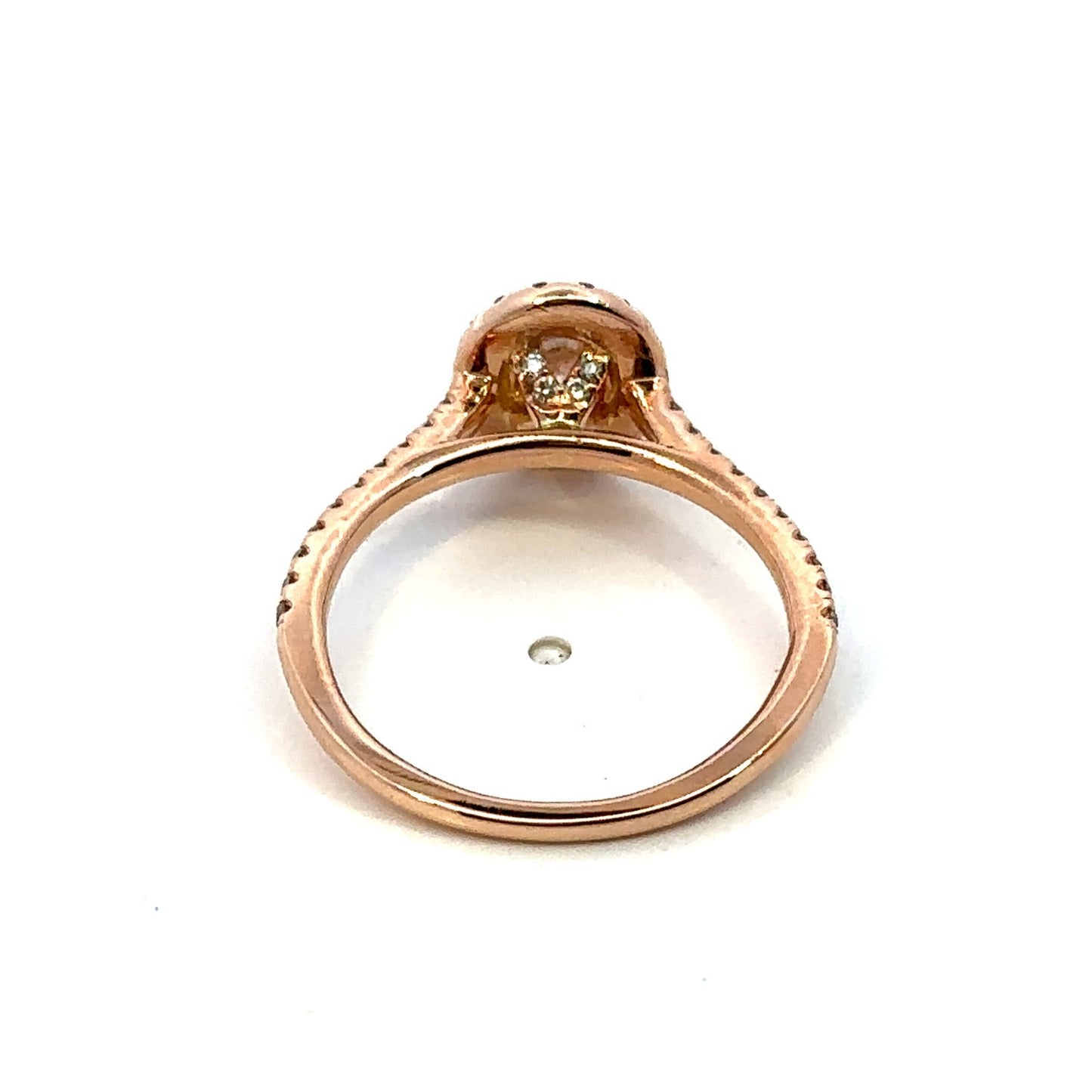 0.50ct Oval Brilliant Diamond Halo Ring — GIA Certified, 14k Rose Gold