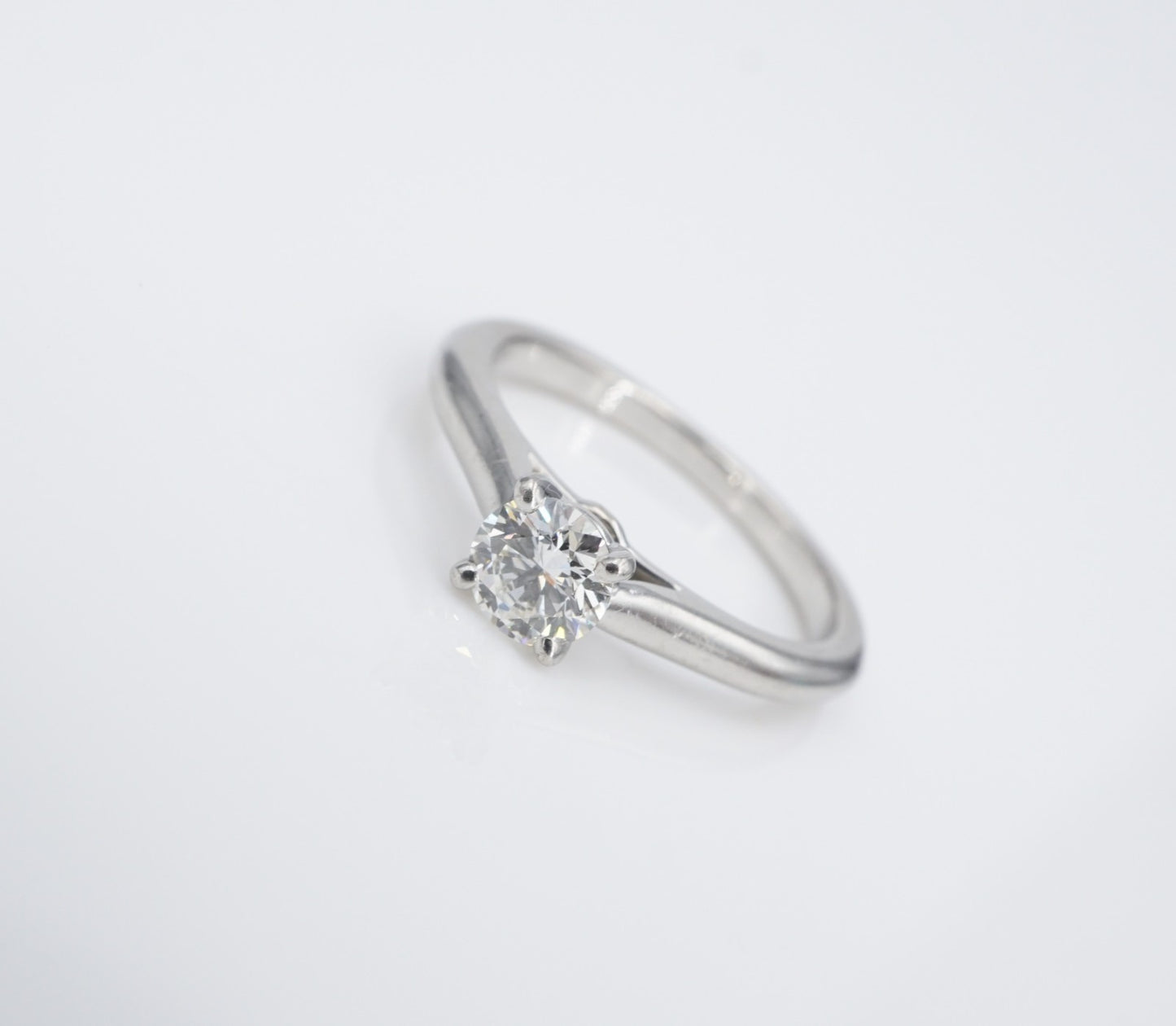 0.45ct Round Brilliant Diamond Solitaire Ring — GIA Certified, Platinum