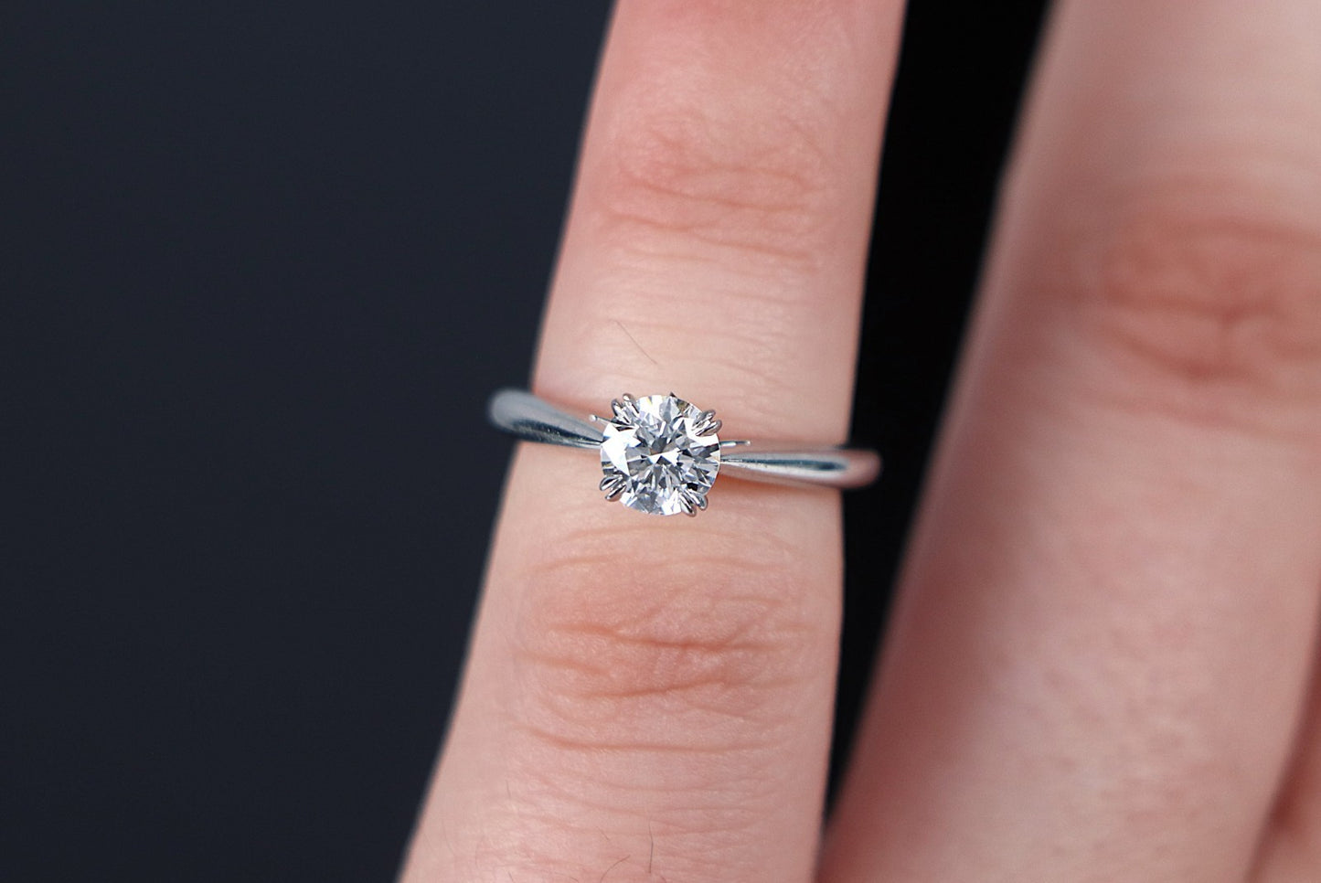 0.55ct Round Brilliant Diamond Solitaire Ring — GIA Certified, Platinum