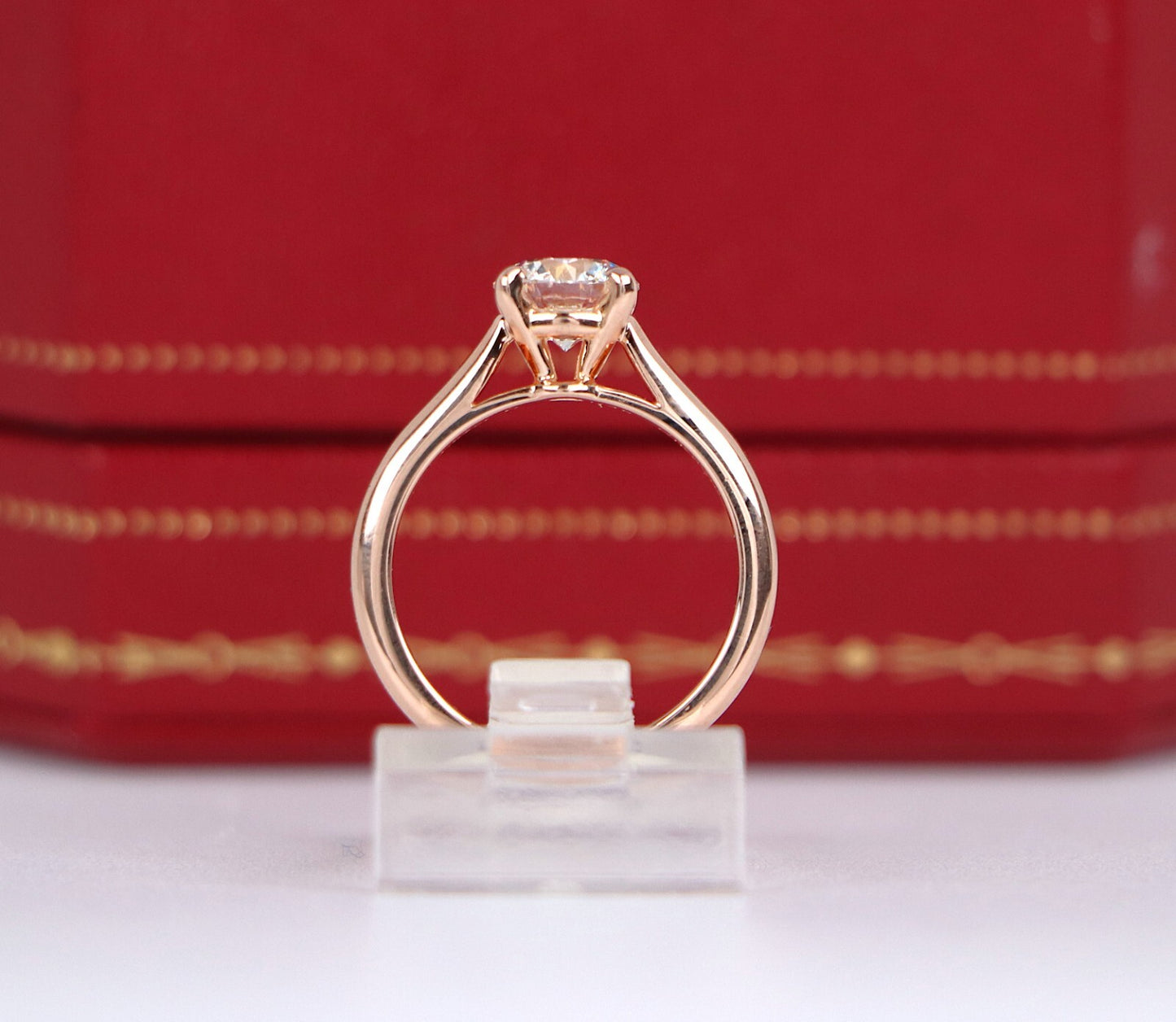 1.07ct Round Brilliant Diamond Engagement Ring — GIA Certified, 18k Rose Gold