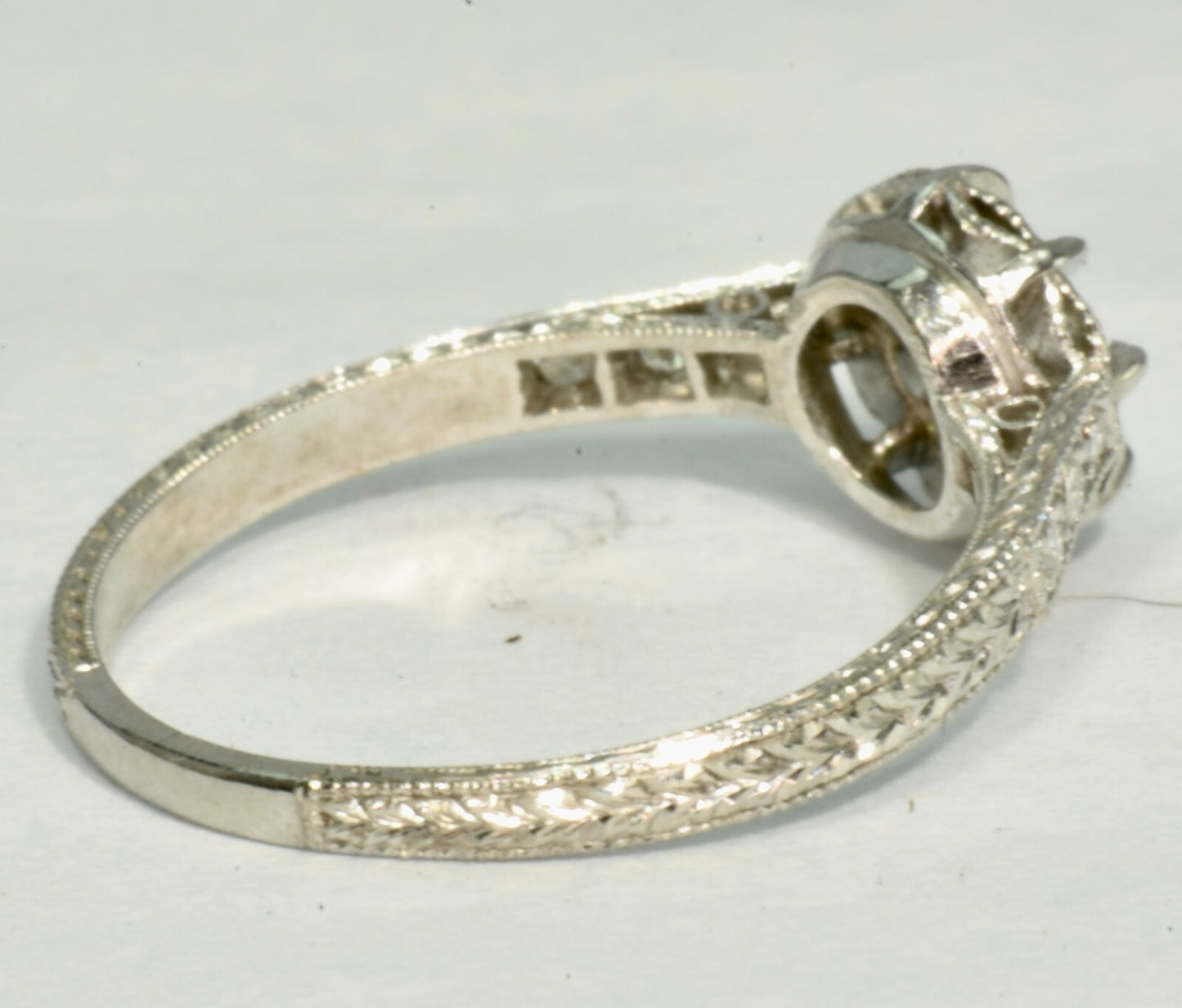 0.49ct Round Brilliant Art Deco Diamond Ring — GIA Certified, Platinum