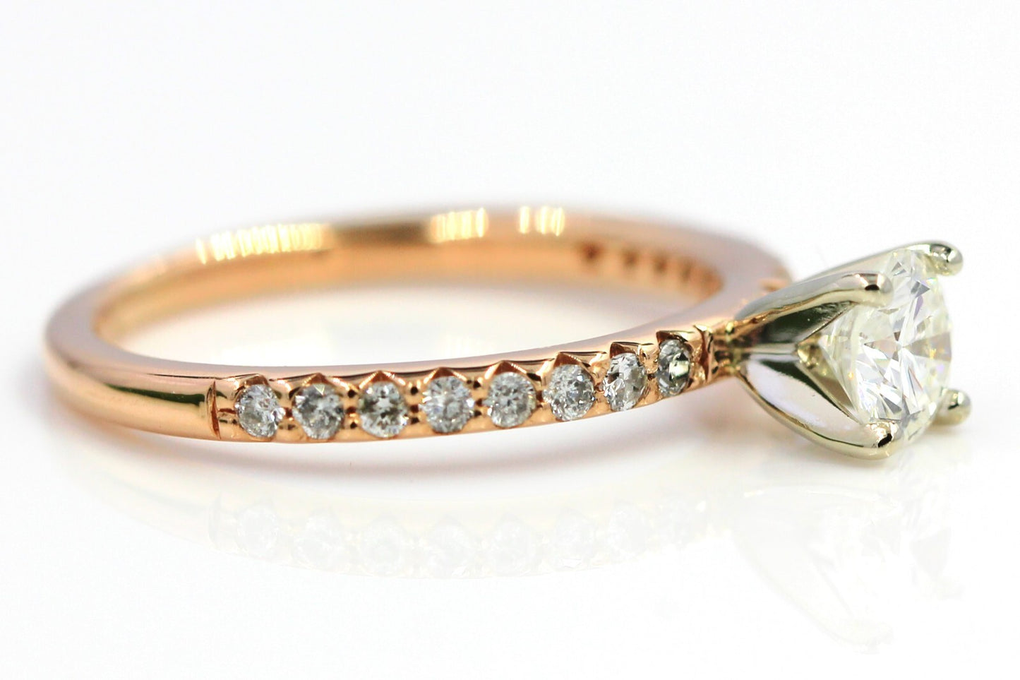 0.45ct Round Brilliant Diamond Solitaire Ring — GIA Certified, 14k Rose Gold