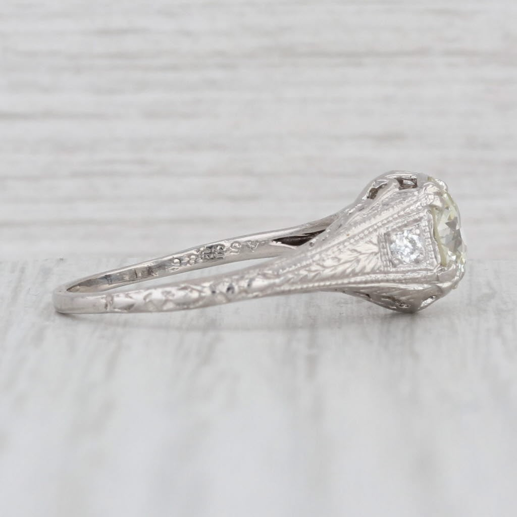 1.08ct Round Brilliant Diamond Engagement Ring — GIA Certified, Platinum
