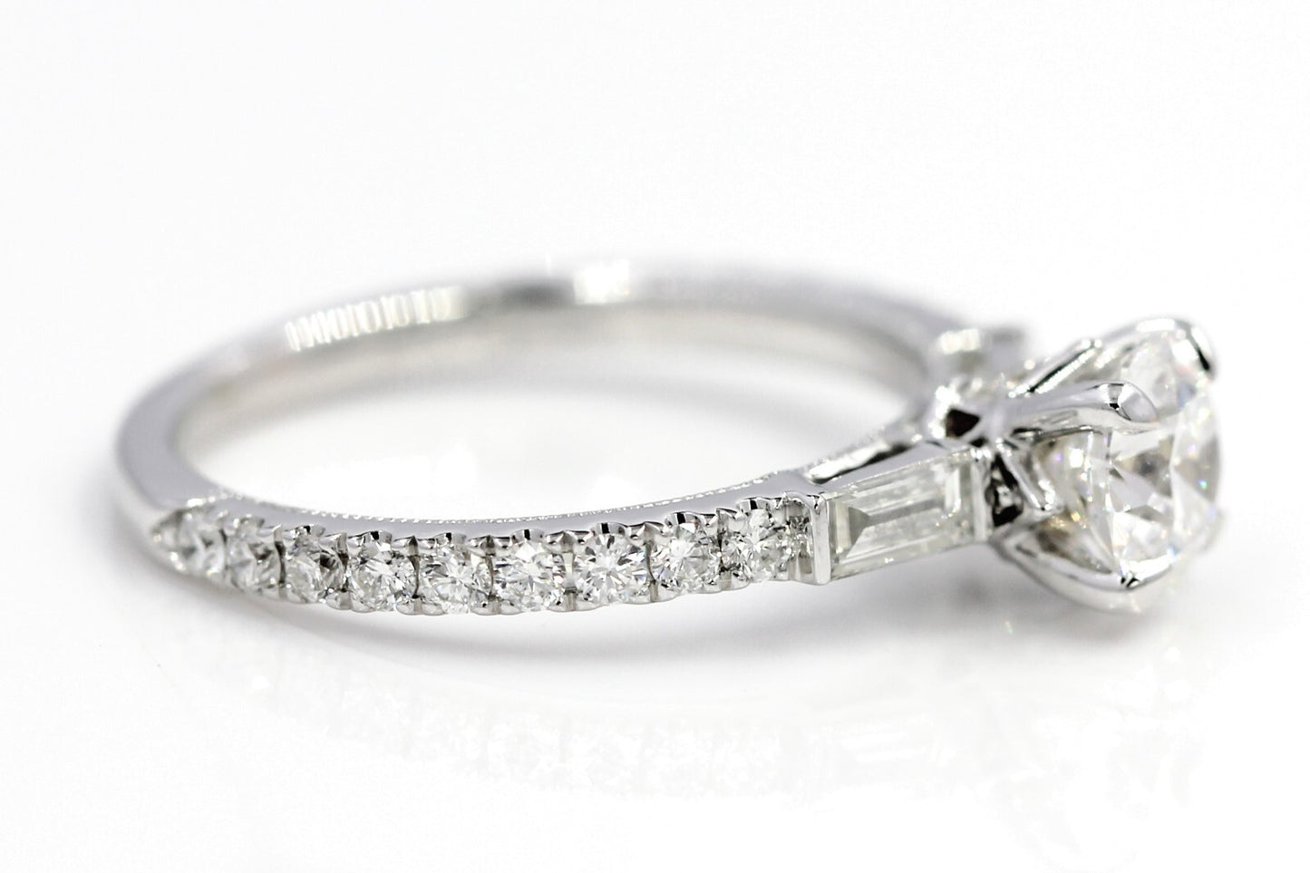 0.70ct Round Brilliant Diamond Halo Engagement Ring — GIA Certified, 14k White Gold