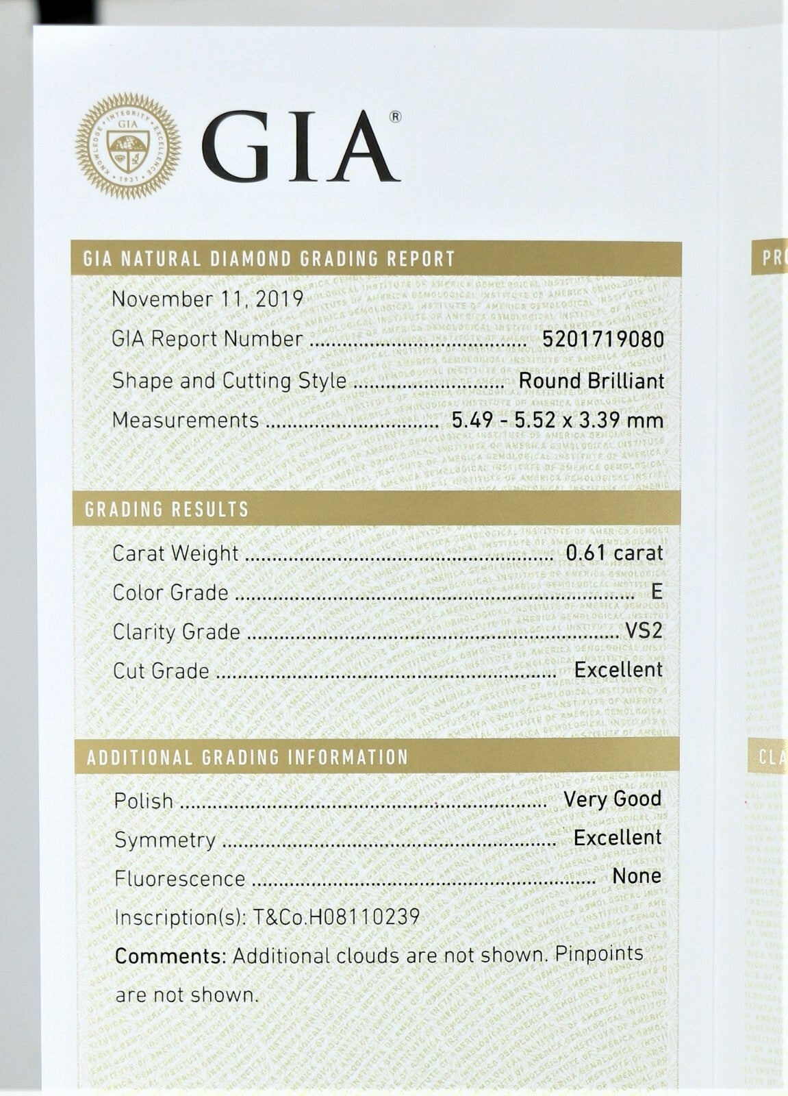 0.61ct Round Brilliant Diamond Solitaire Ring — GIA Certified, Platinum
