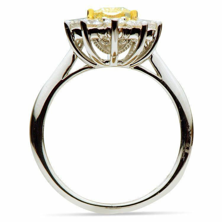 1.91ct Two-Tone Diamond Engagement Ring — GIA Certified, 18k White & Yellow Gold